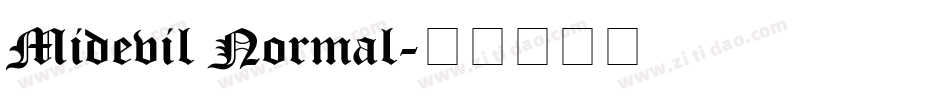 Midevil Normal字体转换